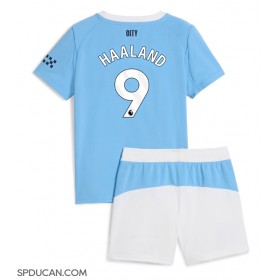 Dječji Nogometni Dres Manchester City Erling Haaland #9 Domaci 2025-26 Kratak Rukav (+ Kratke hlače)